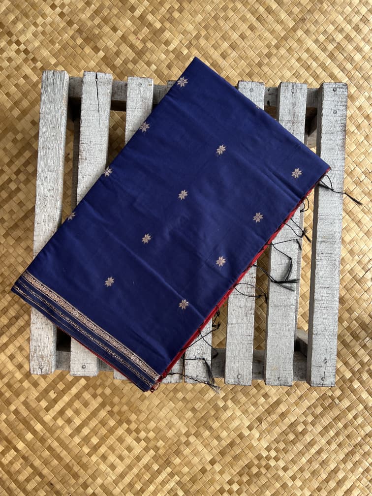 Silk Cotton - Blue Red