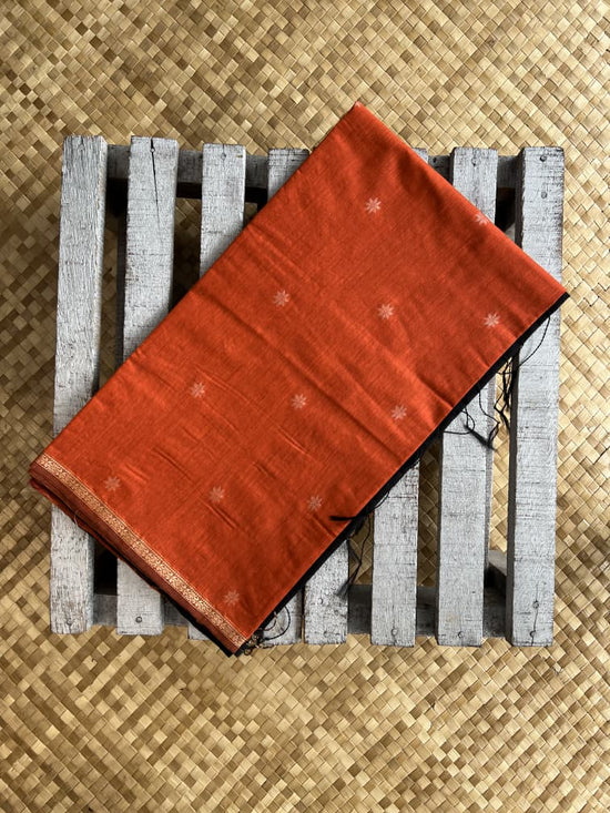 Silk Cotton - Orange Black