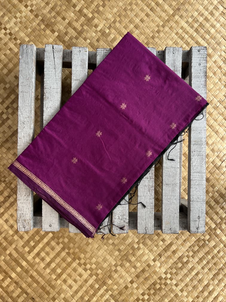 Silk Cotton - Purple Black