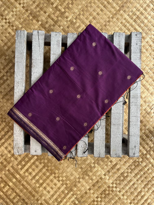 Silk Cotton - Purple Orange