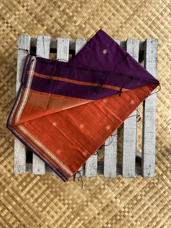 Silk Cotton - Purple Orange