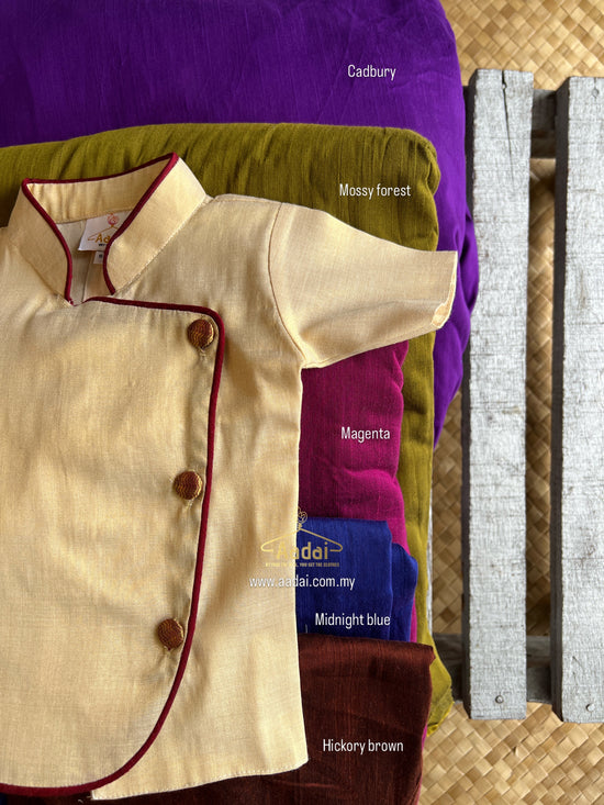 Kumaresh Gold - Hickory Brown Piping