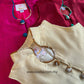 Trilochana - in cream & brown