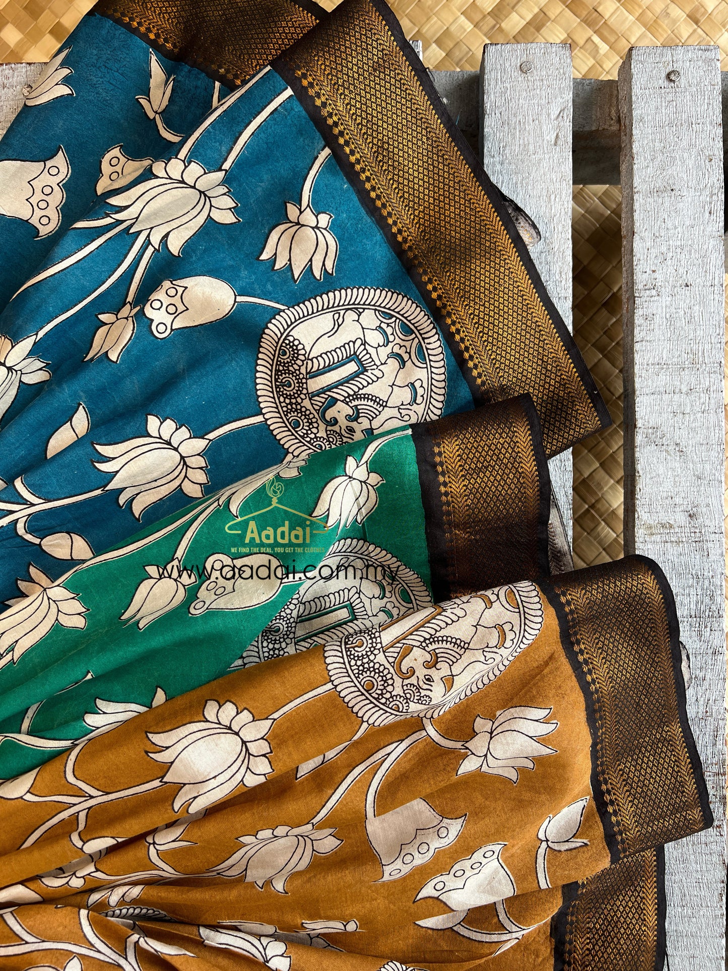 Trilochana - in cream & brown