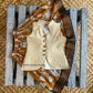 Trilochana - in cream & brown